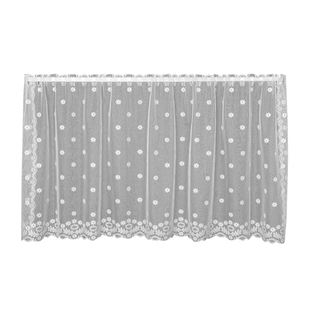 Heritage Lace Daisy 60 x 24 in. Tier, White 6375W-6024